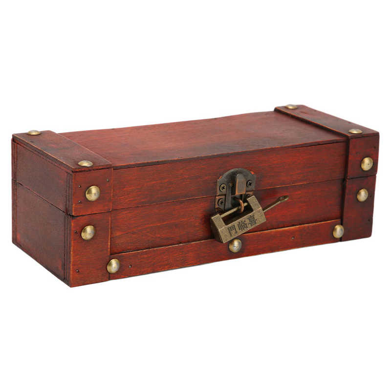 Wooden Storage Box Practical Photography Props Retro Storage Box Space Saving for Home