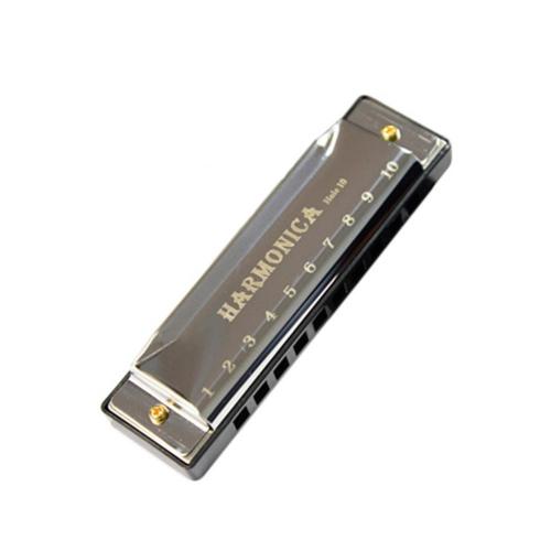 10 Holes Harmonica Musical Instrument Children Early Education Mouth Organ: Silver