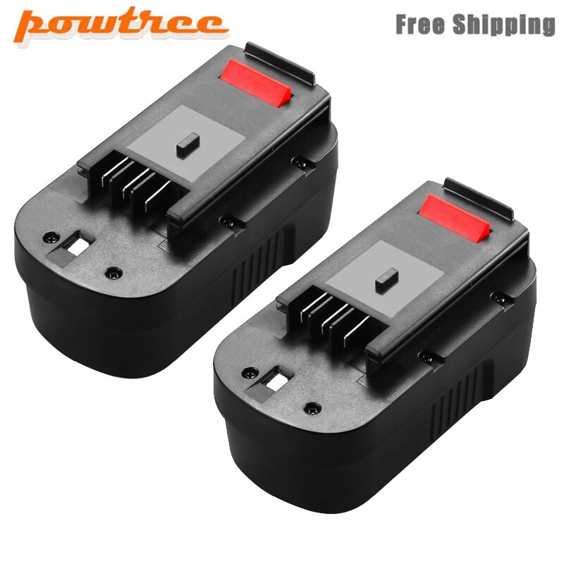 Powtree 3500 Mah 18V HPB18 Ni-Mh Oplaadbare Gereedschap Accu Voor Black & Decker A18 A1718 A18NH HPB18-OPE FS1800CS FS1800D FS180: 2 PACK