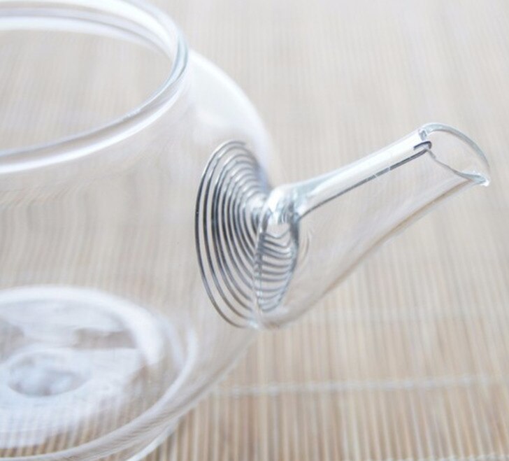 Gennemsigtig tekande varmebestandig glas tekande med kinesisk infusions kaffeblomst te blad urtepotte 250ml holdbar kedel