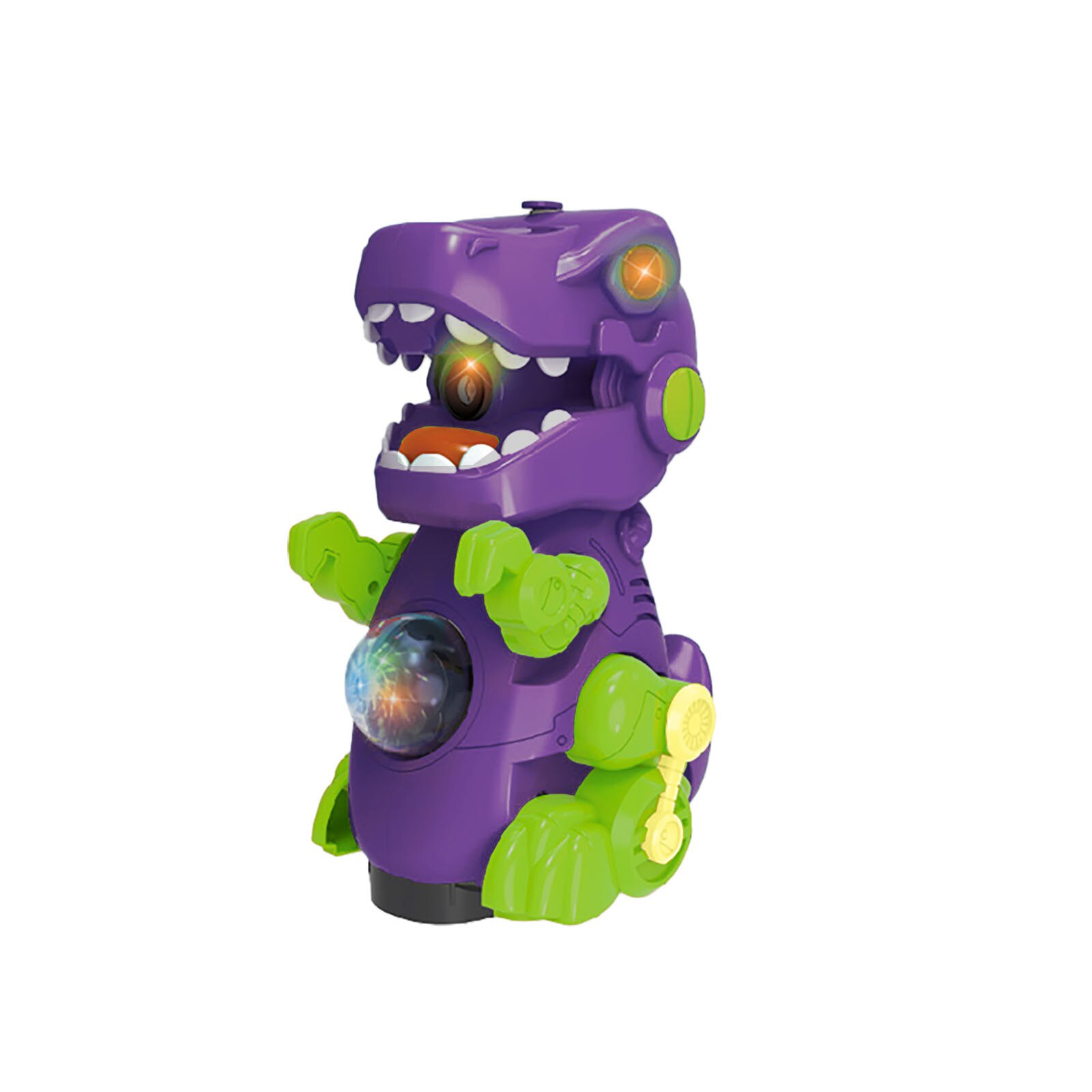 Cartoon Dinosaurus Vormige Elektrische Handmatige Automatische Bubble Maker Lichteffecten Muziek Geluid Bubble Machine Kinderen Speelgoed (50Ml): Paars