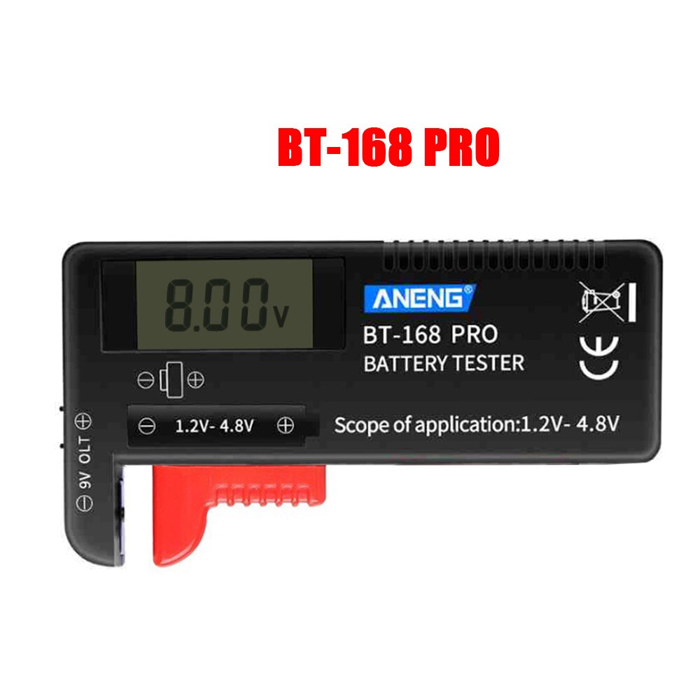 Digitale Batterie Tester 9V/1,5 V/AA/AAA Batterie Kapazität Tester Geschmack Zelle Volt Prüfer Universal- batterie Tester BT-168D Energie: BT-168 Profi
