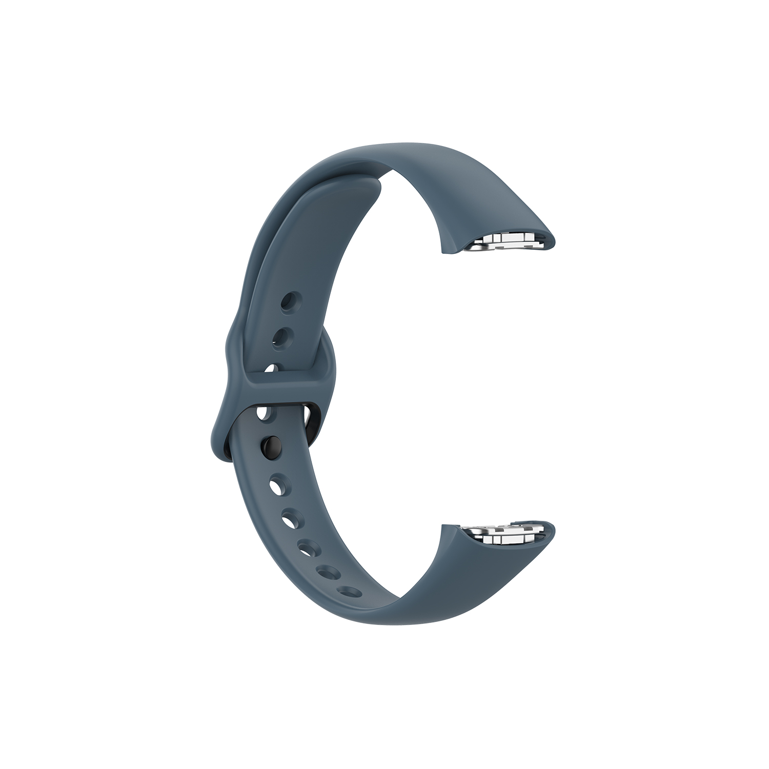 Strap Voor Samsung Galaxy Fit SM-R370 Siliconen Zwarte Gesp Horlogeband Staal Granaatscherf Voor Samsung Vervanging Pols Bandjes: Cyan-blue