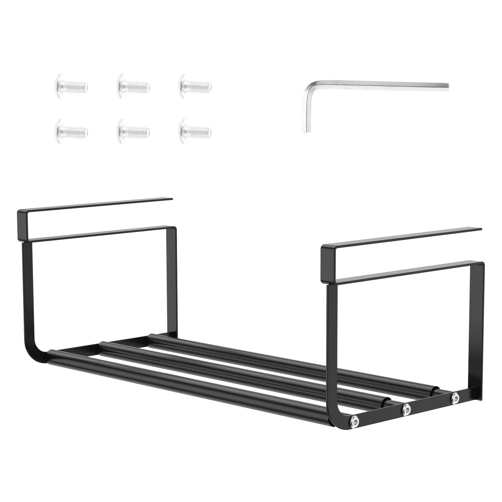 Zapatero ajustable, bandeja retráctil para zapatos, colgado debajo de los gabinetes, estante de almacenamiento de ropa y zapatos, organizador doméstico expandible: Gris claro