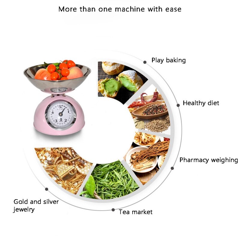 Precise Household Restaurant Kitchen Stainless Steel Scale Small Baking Food Scale Retro Small Table Scale