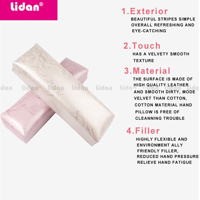 LIDAN Manicure Hand Pillow Rectangle Leather Pad Hand Holder Nail Art Tool