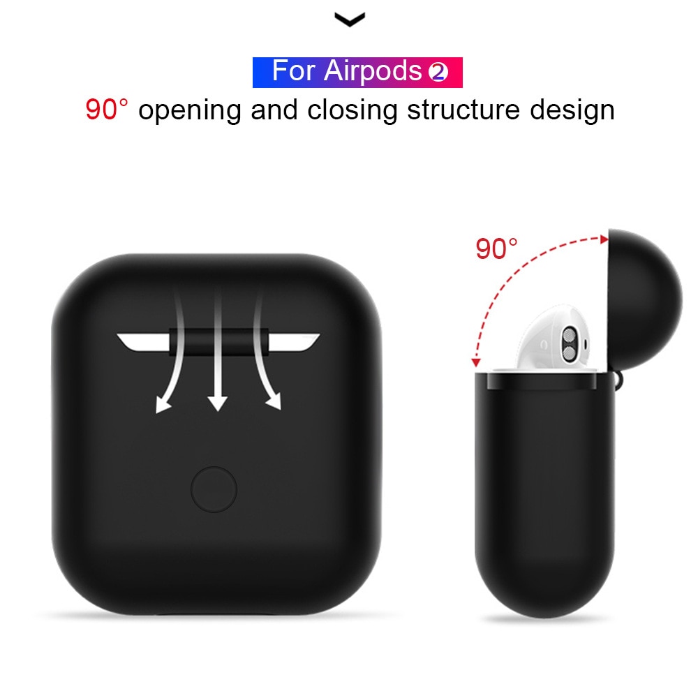 VAORLO Silicone Case For Apple AirPods2 TWS Earbuds i20 i30 i60 i10 Waterproof Shockproof Soft Protector Cover Skin Accessories