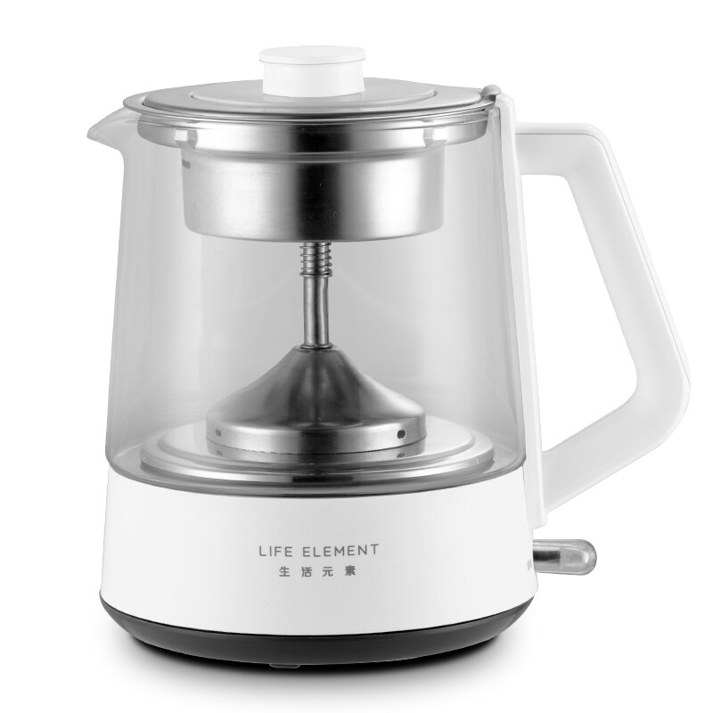 220V multifonctionnel bouilloire électrique verre thé Maker maison cuisine automatique garder au santé Pot avec affichage de la température: White-mechanical