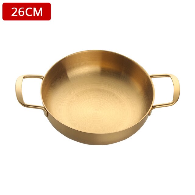 KONCO-Olla de fideos instantáneos de estilo coreano, olla de inducción de Gas de 21/26cm, utensilios de cocina, sartén, olla para Fideos: 26cm1