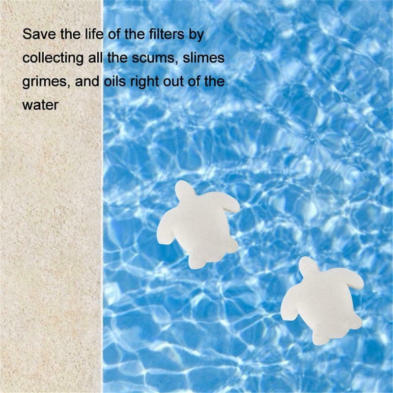 10pcs Swimming Pool Filter Sponge Oil Suction Oil Absorbing Sponge Grime Scum Cleaning Tools For Swimming Pools Tubs Spas