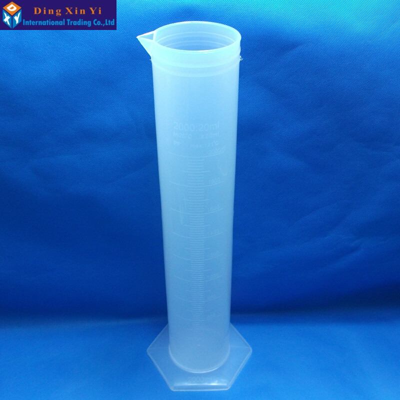 2000Ml Plastic Cilinder Grote Meten Laboratorium Cilinder Plastic Afgestudeerd Cilinder Laboratorium Test Cilinder