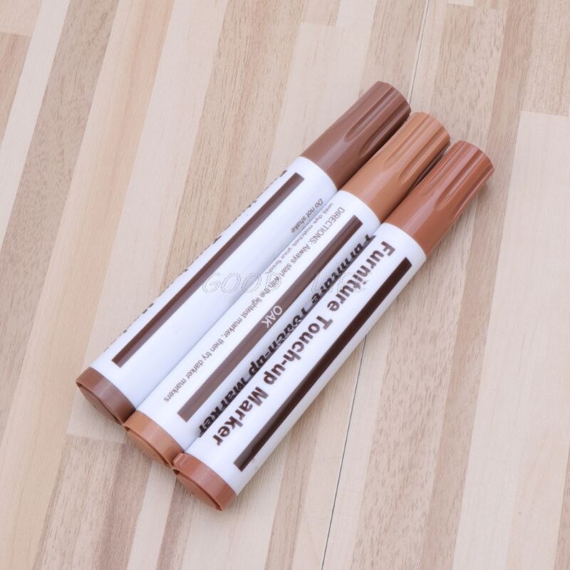 Wood Repair System Kit Filler Sticks Touch Up Marker Floor Furniture Scratch Fix-3 Sticks of Walnut Mahogany and Black