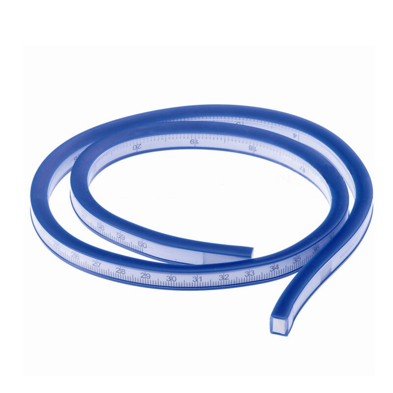Regla curva Flexible suave, herramienta de medida de dibujo, cinta Regla de medición plástica de 60cm para pintar de dibujo de ingeniería: Default Title