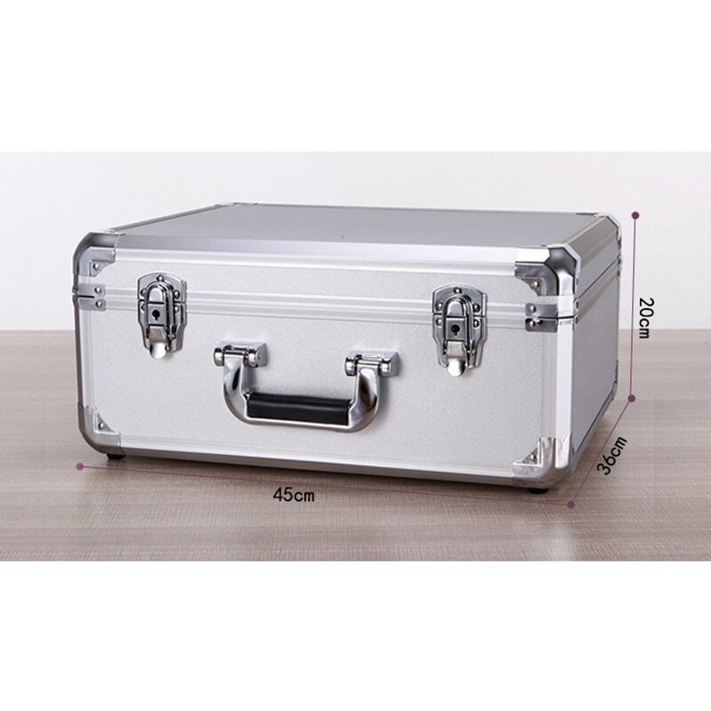 450*360*200mm Portable Safety Equipment Instrument Case Suitcase Aluminum Tool Box Impact Resistant Toolbox Tool Case with Foam
