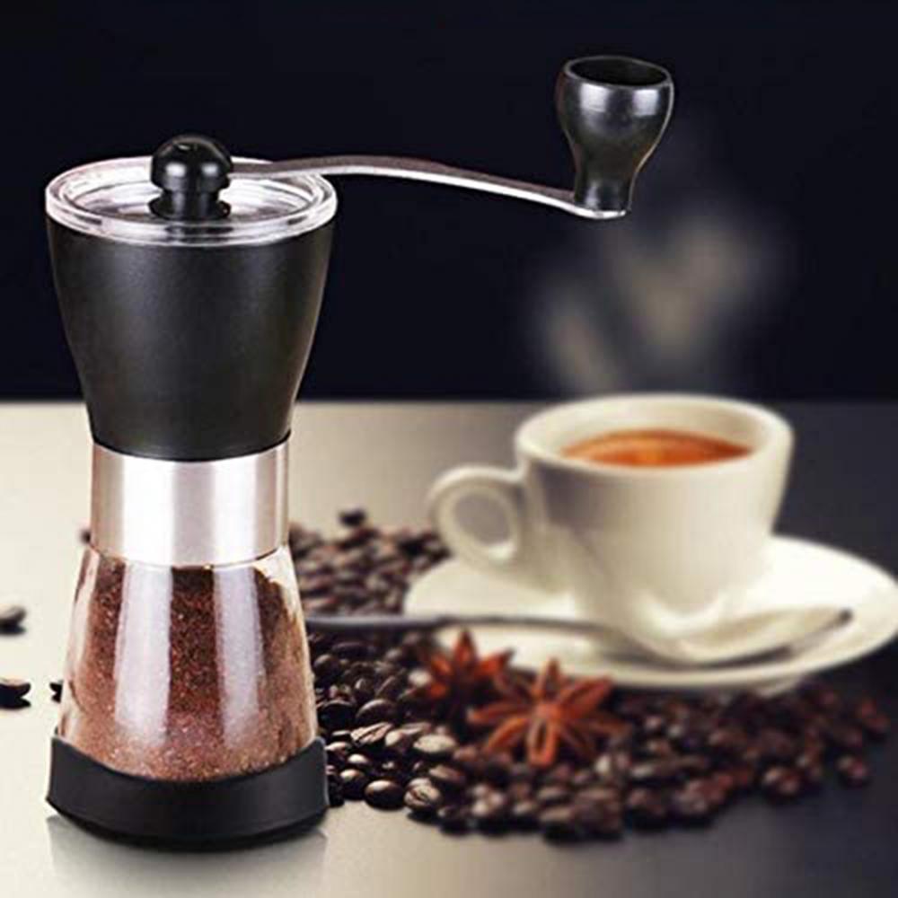 Zwart Duurzaam Effen Koffiemolen Met Verzegelde Kan Draagbare Verstelbare Handmatige Slijpen Tool Draagbare Huishoudelijke Handmatige Machine