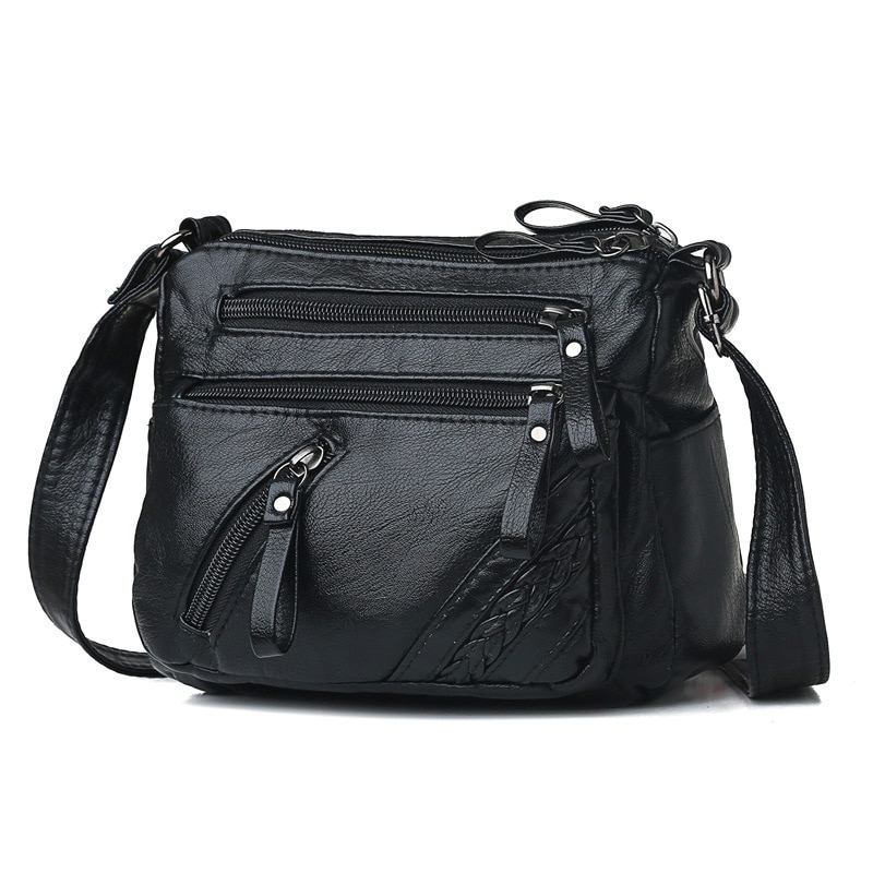 Ensfarget skulder messenger håndvesker kvinner skinn små crossbody vesker håndvesker clutches dame party bag