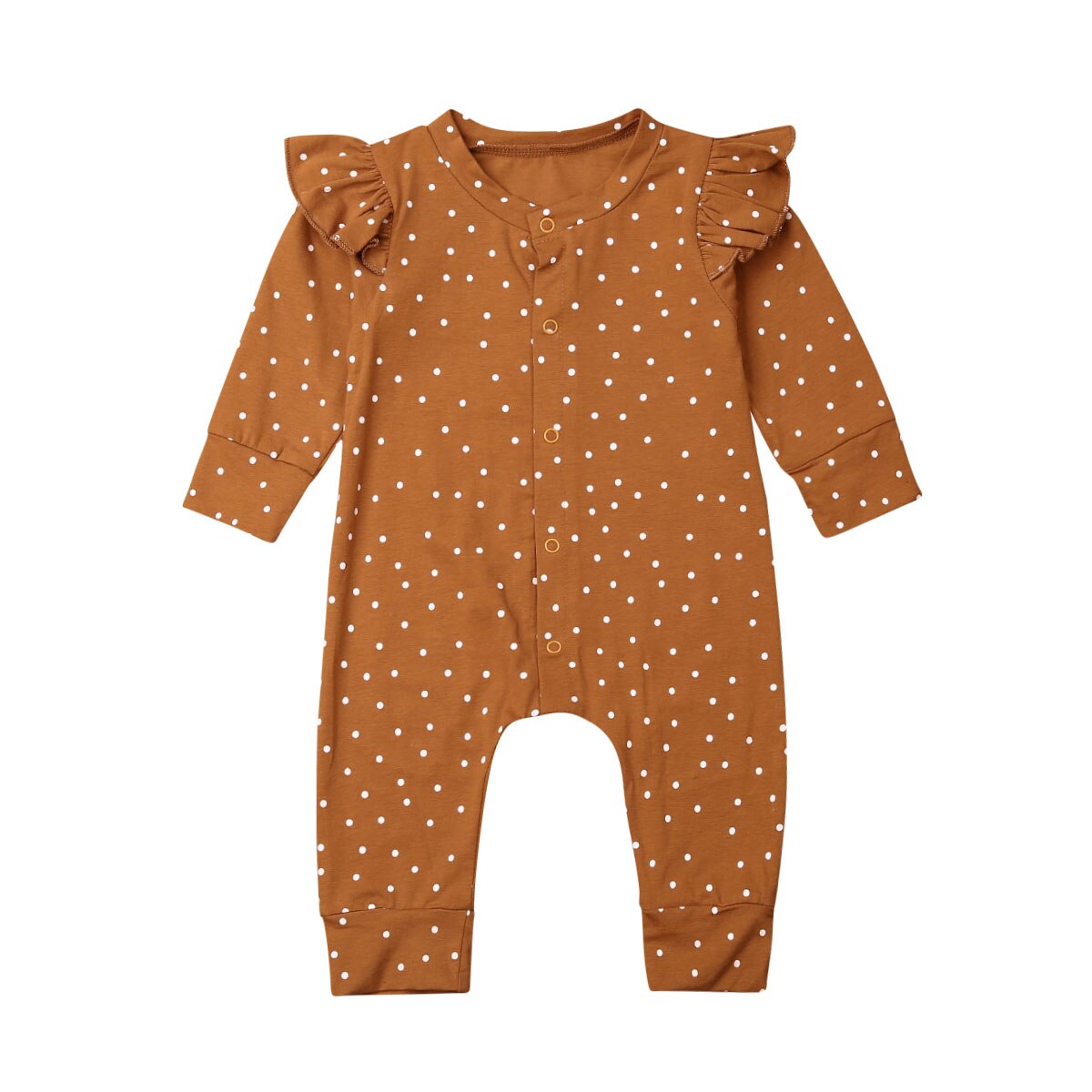 Cute Newborn Baby Boy Girl Long Sleeve Polka Dot Cotton Romper Jumpsuit Playsuit Outfits Baby Clothes