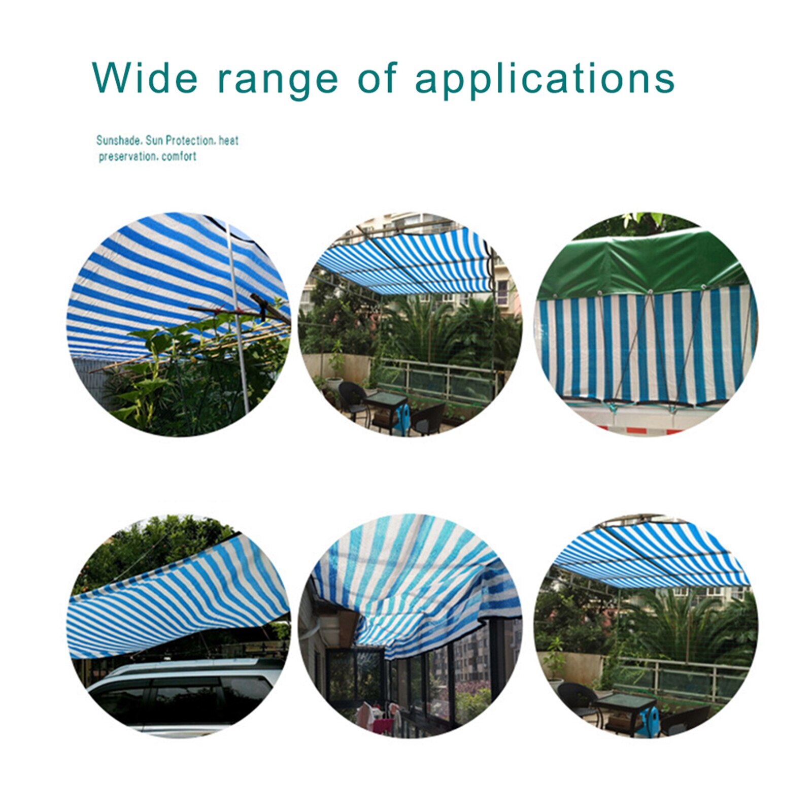 Pergola Cover Canopy Shade Cloth Pergola Cover Canopy Awnings Blue Thickening Cover With Grommets Fabric 90% Sun Shade Cloth