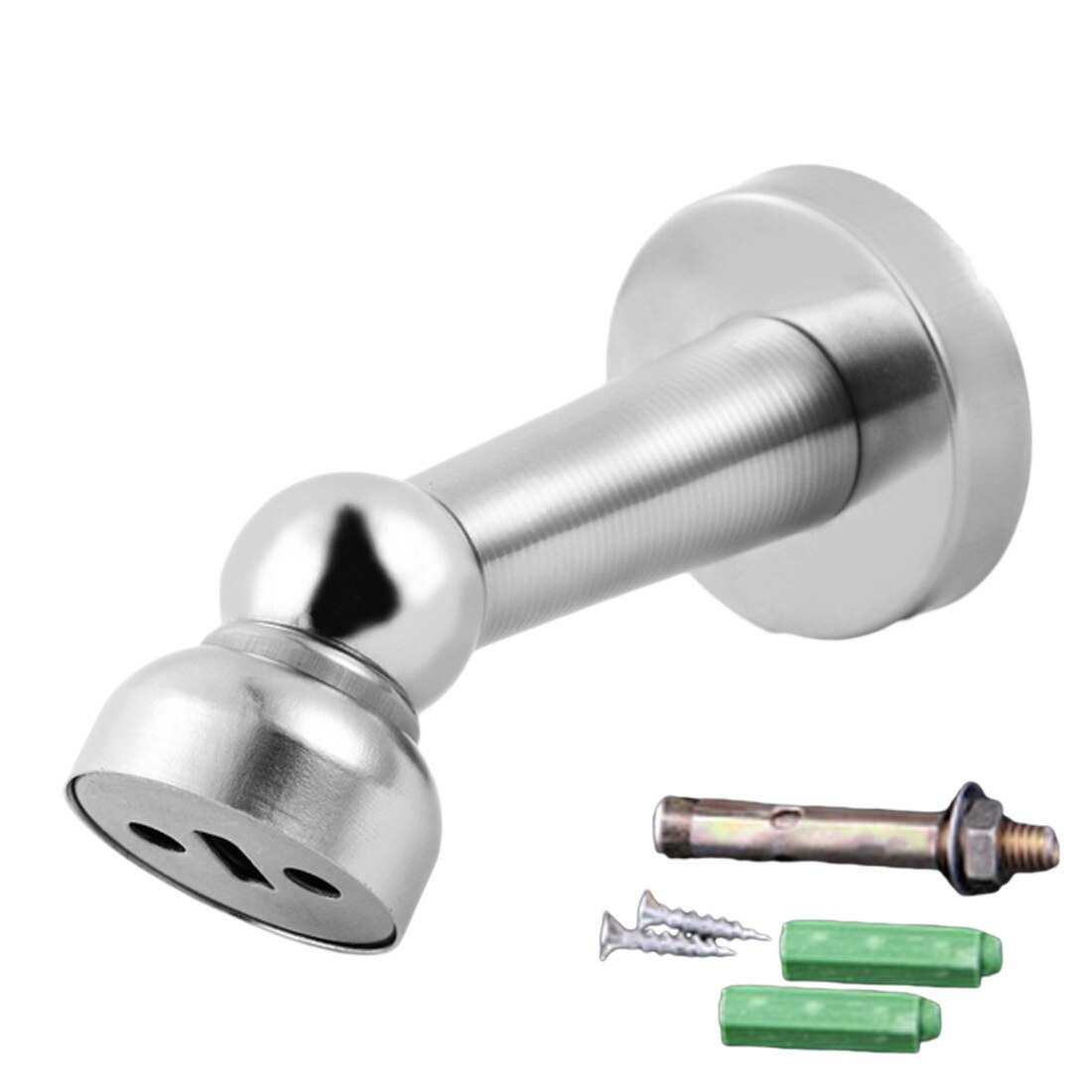 For Family Home Stainless Steel Magnetic Door Stop Hardware Stopper Catch Avoid Floor Fitting with Screw