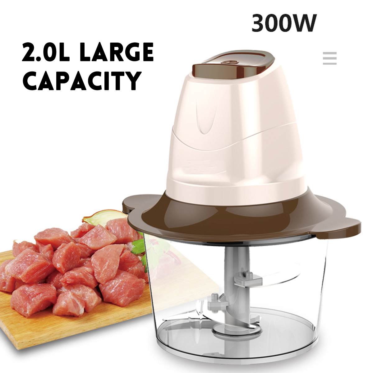 2L 300W elektryczny maszynka robić mielenia mięsa maszynka do mięsa nadziewarka robić kiełbasy wypełniacz ze stali nierdzewnej owoce warzywa czosnek cebula urządzenie robić siekania żywności maszyna