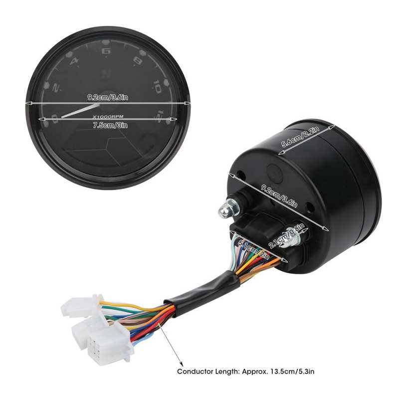 Quadro Strumenti Painel De Instrumentos Motorfiets Snelheidsmeter Led Multi‑function Digitale Indicator Dial Blue Backlit Dc 12V