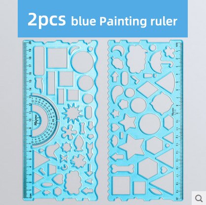 Pittura Righelli Disegno per Bambini graffiti FAI DA TE Multi-funzione Interessante puzzle Spirograph Righello di Plastica Rifornimento di Scuola Righello impostato: 4