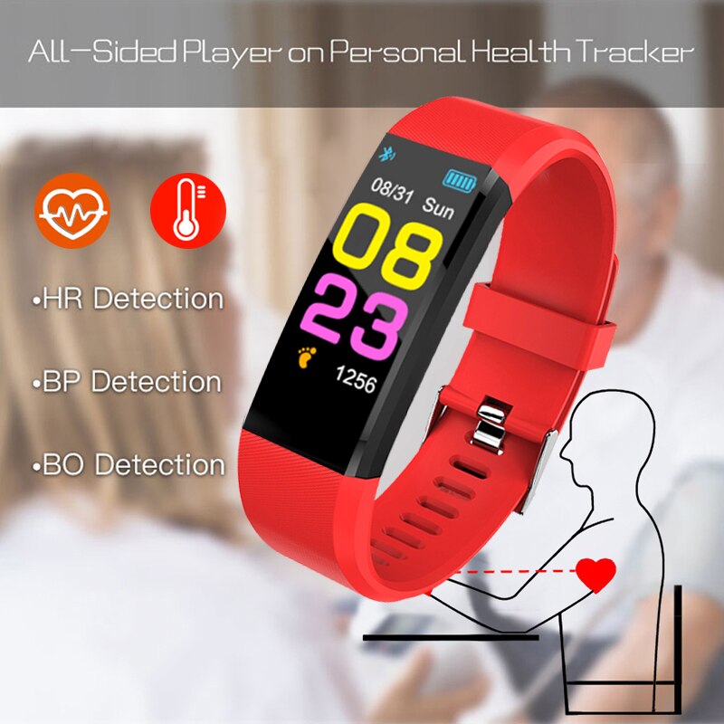Slimme Horloge Mannen Vrouwen Hartslagmeter Bloeddruk Fitness Tracker Smartwatch Sport Horloge Voor Ios Android