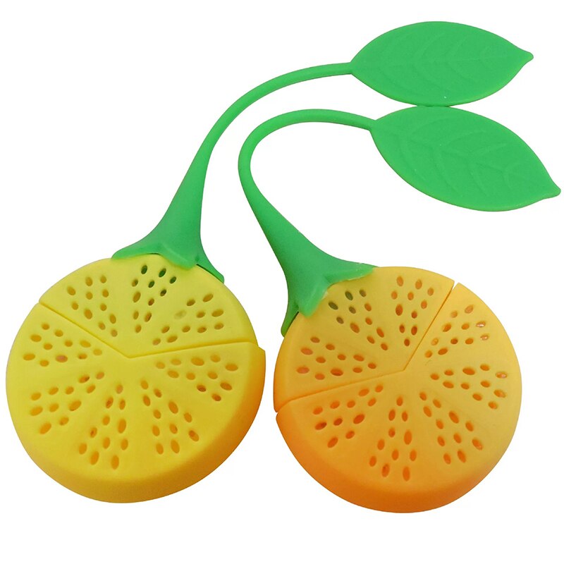 1 st tepåse tekanna tillbehör kök levererar tesil giftfri citronform silikon te infusionsanordning