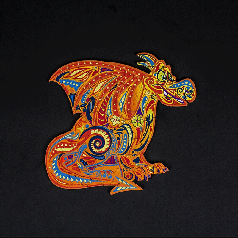 Puzzle en bois mystérieux Lion/Koala/tigre/marmotte/Dragon adulte enfants jouet maison 3D blocs de construction noël de noël