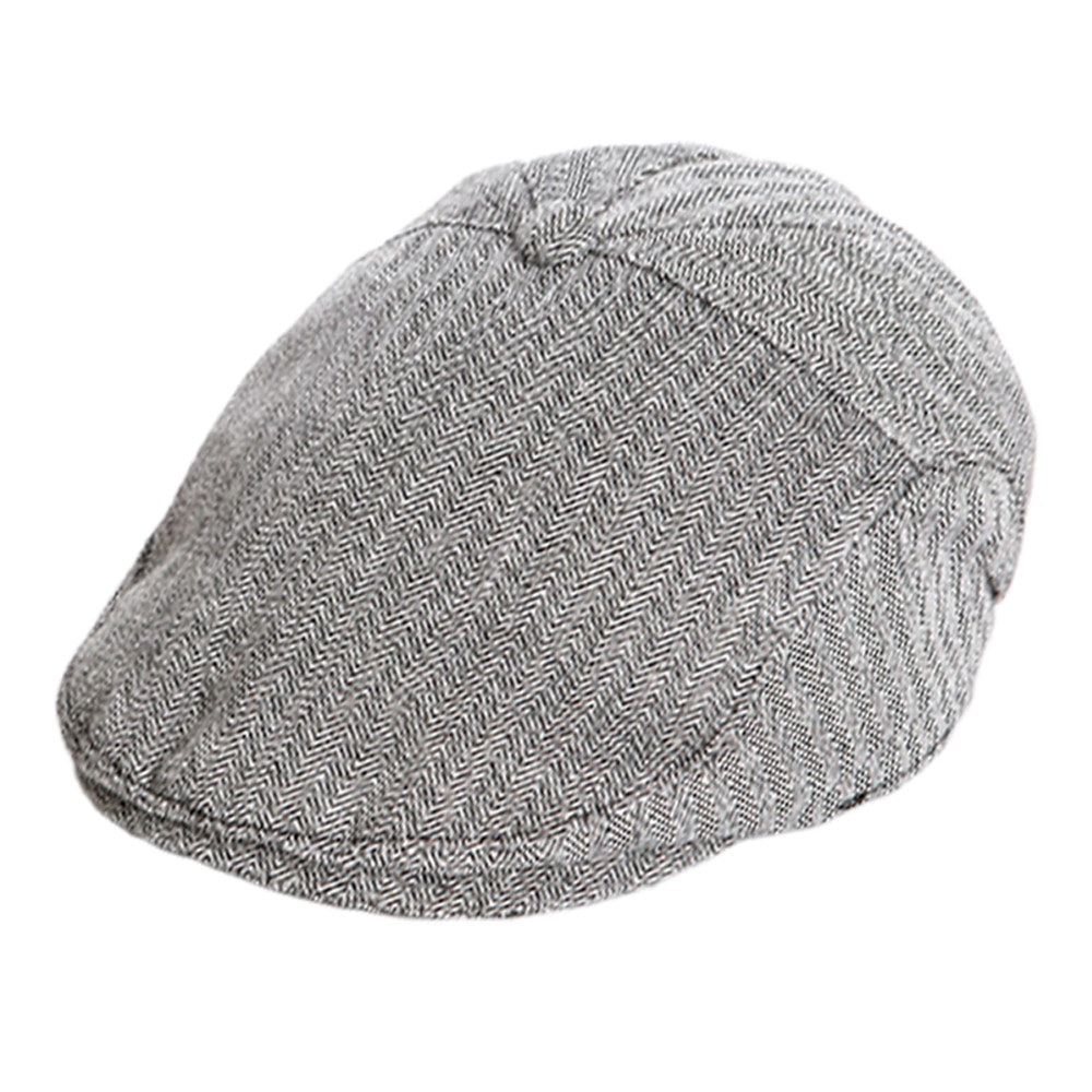 Bérets rayés pour garçons, casquette pour enfants de 1, 2, 3 et 4 ans, avec bande élastique, pour fête de mariage, beau chapeau gris pour tout-petits: grey / M