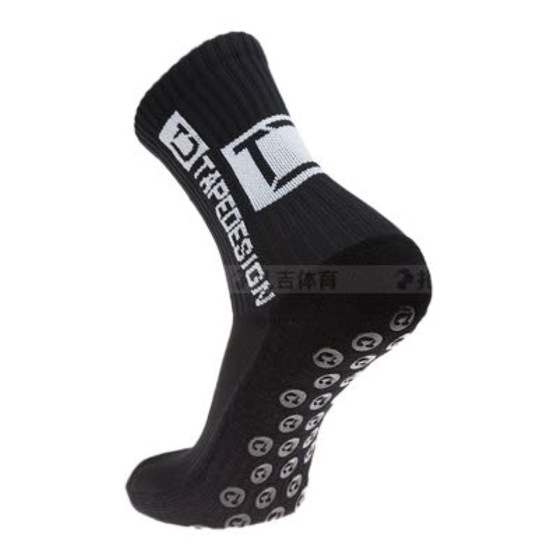 Football Socks Anti Slip Soccer Socks Men Sports Socks Good Cotton Calcetines The Same Type As The Trusox 9 Colors: TD black