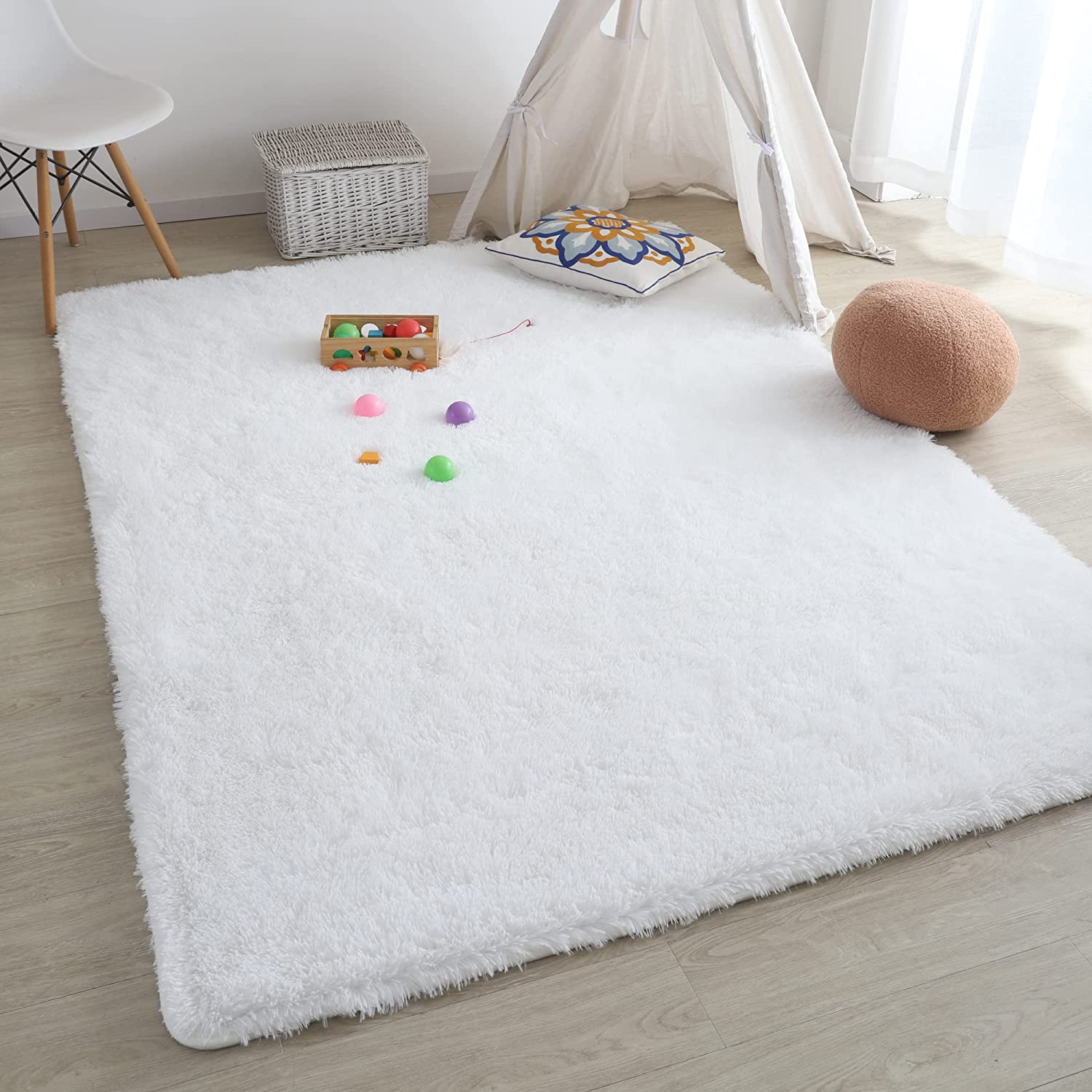 Alfombra de felpa para sala de estar, cojines para el suelo del sofá, alfombra moderna suave y esponjosa para el hogar, alfombra de juego para dormitorio de niños, de navidad