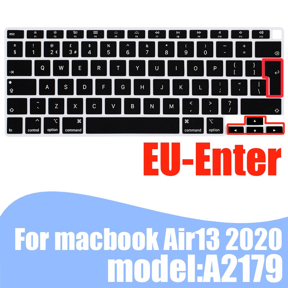Funda de teclado Air13 para Apple MacBook Air, modelo A2179, cubierta de protección de silicona de Color, accesorios para Mac,: Castaño