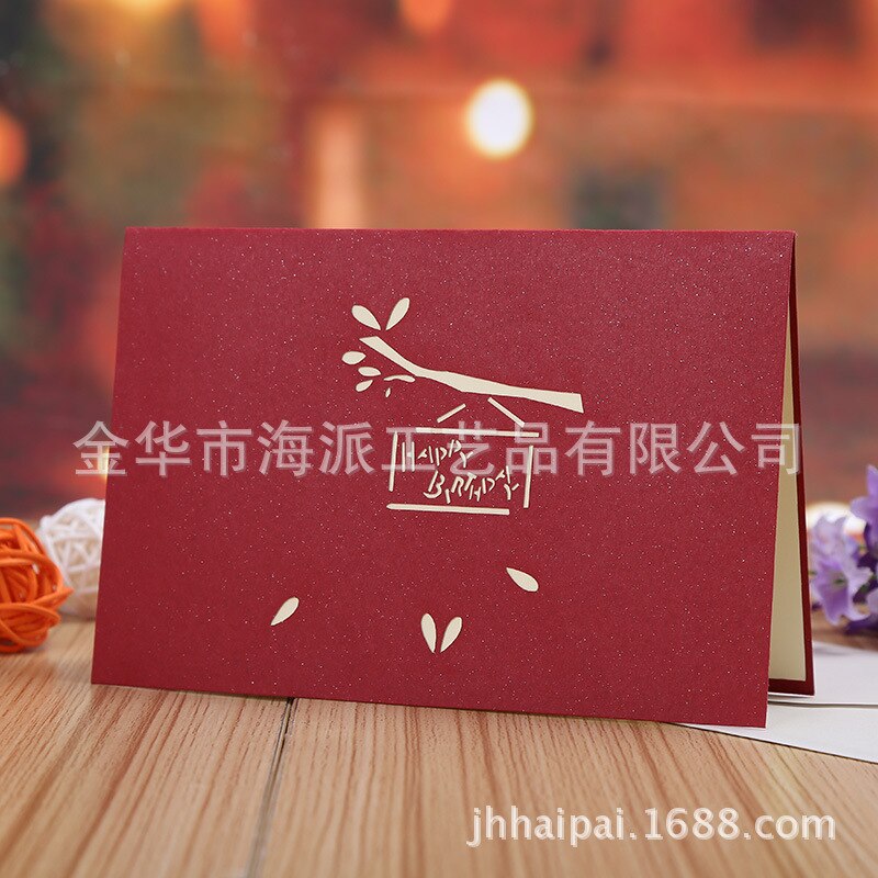 Direct manufacturers 3D stereo child card print LOGO birthday card customization
