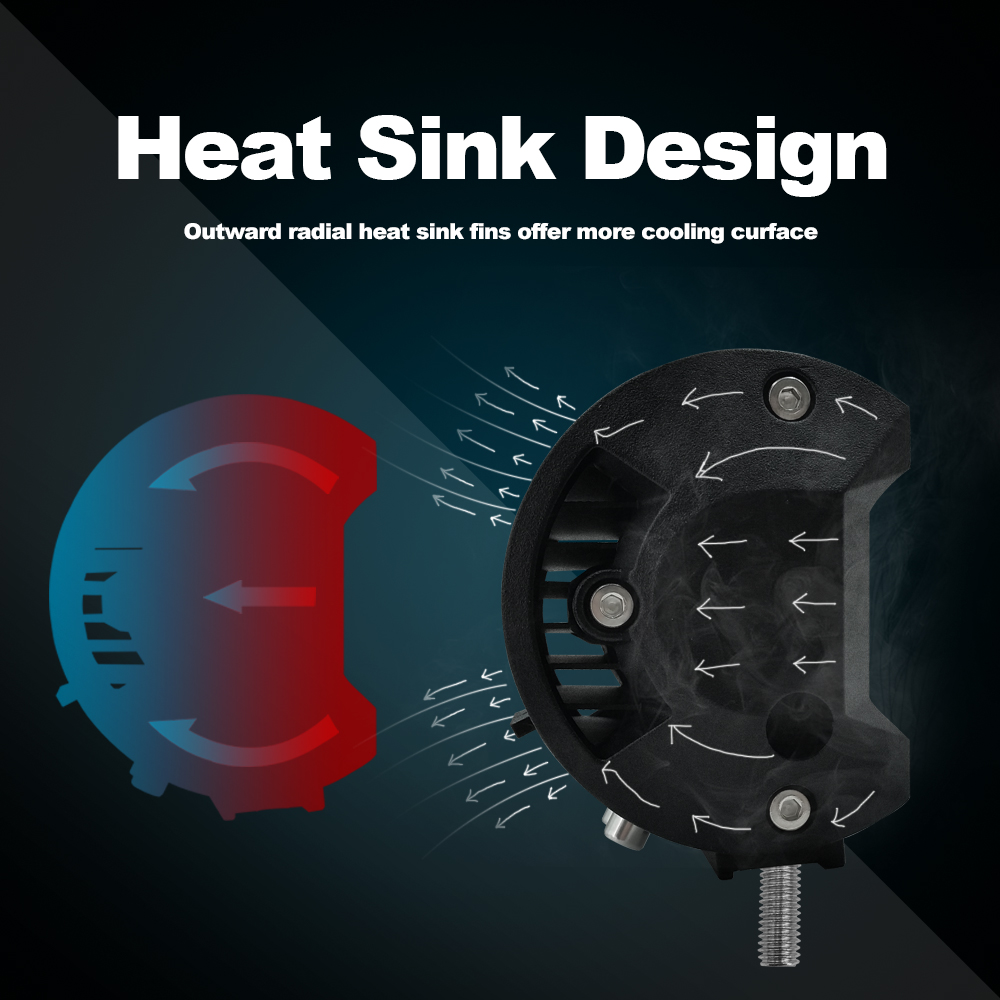 4 inch 60w 6000K Work Light LED Working Refit Off-road Vehicle Light Roof Strip Light