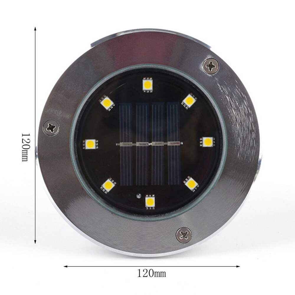 Solar Powered 8 LED Landschaft Licht Wasserdicht 0,75 W 2V Flutlicht Landschaft Garten Yard Pfad Flood Spot Licht stange