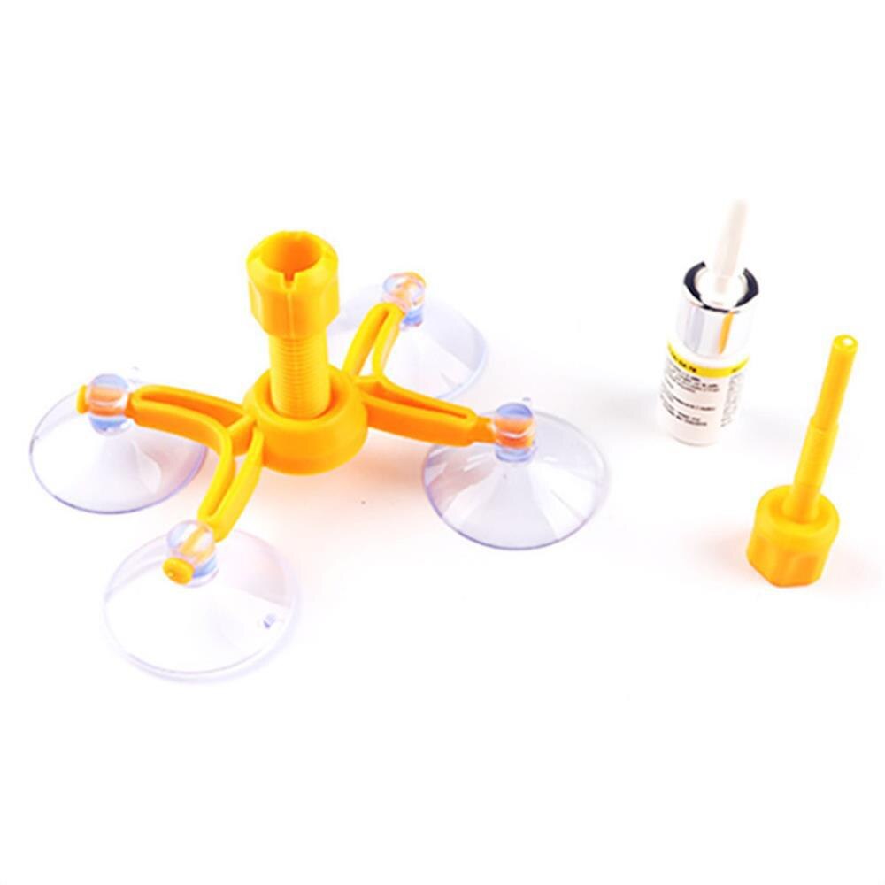 Discount Windscreen Repair Kits Yellow Car Bridge Easy Tools Glass Repair Kits Glass Repair Tool Plastic Suckers Vehicle