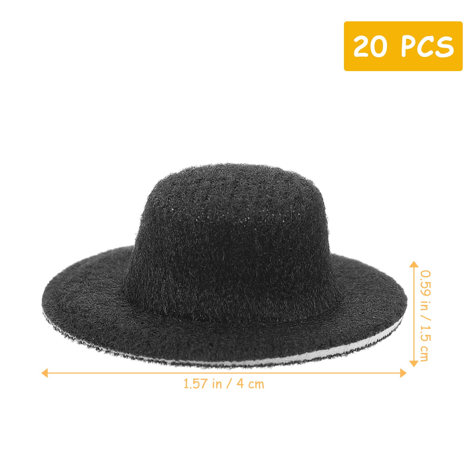 20Pcs Christmas Snowman Hats DIY Hat Adornments Christmas Party Supplies