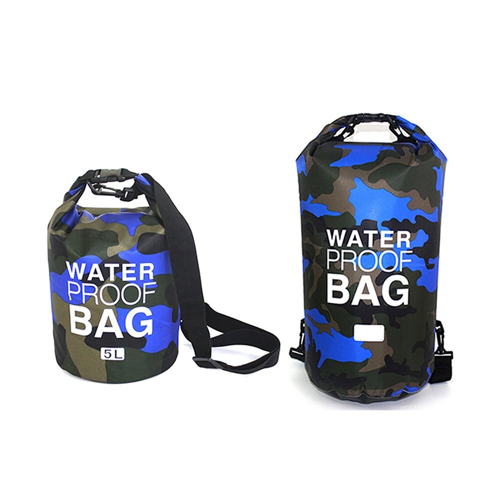 Bolsa de camuflaje para exteriores, portátil, para Rafting, buceo, bolsa de PVC, impermeable, plegable, bolsa de almacenamiento para natación, para senderismo en Río