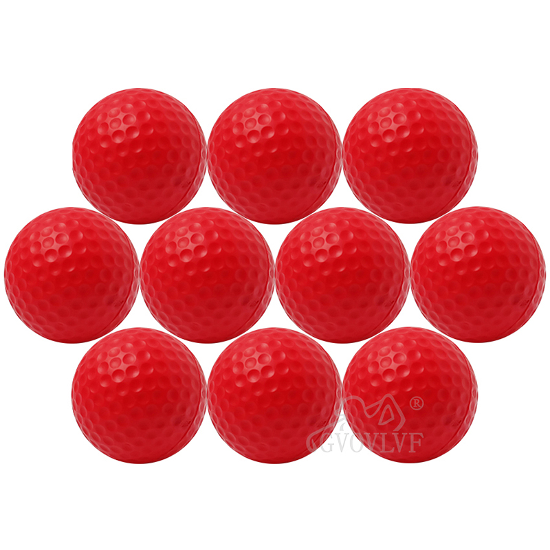 10 teile/los Weiche drinnen Praxis PU Gelb Golf Bälle Ausbildung Hilfe für Golfspieler
