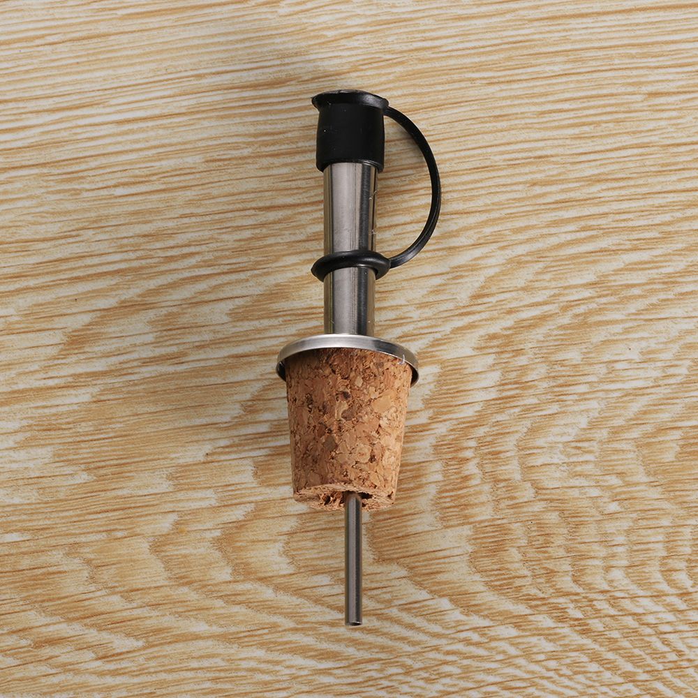 1/3PCS Wooden Cork Red Wine Pourer Oil Beer Metal Bottle Stopper Plug With Cover Home Kitchen Barware Bar Tools Bottle Stopper