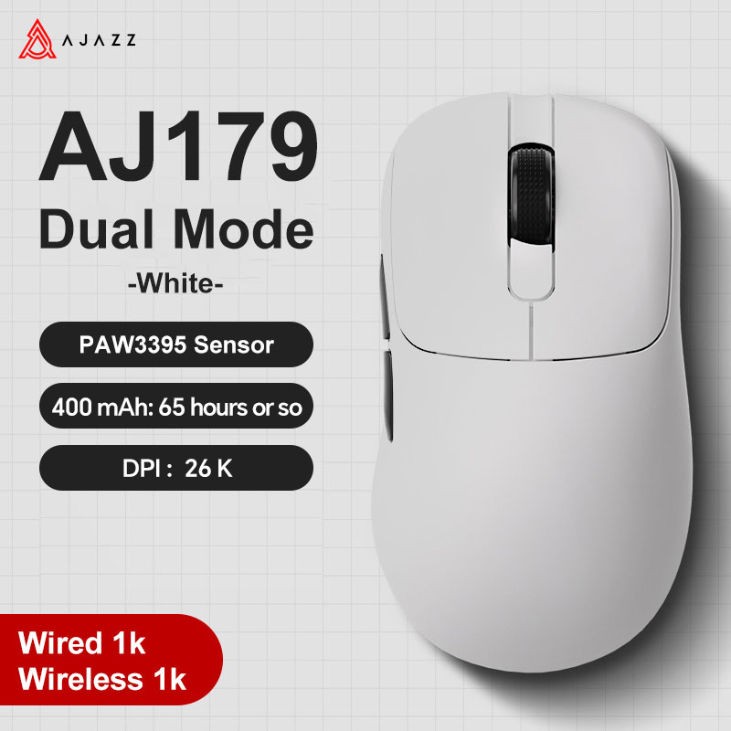 Ajazz AJ179 Apex PAW3950 Bezprzewodowa mysz do gier z stacją ładującą RGB, mysz komputerowa Macro Gamer, lekkie, ergonomiczne myszy komputerowe: green