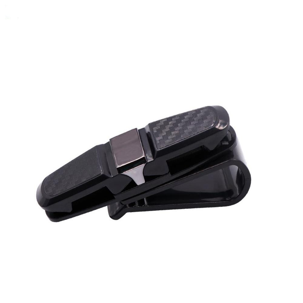 S-Type Carbon Solderen Auto Bril Clip Zonnebril Dubbele Clip Zonneklep Zonnebril Wetsvoorstel Houder Multifunctionele Auto Levert: Titanium gray