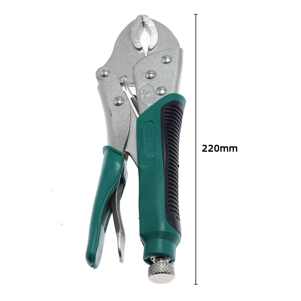 10“Inch Pincers Locking Forceps Adjustable Tightening Clamp Vice Grips Vigorous Pliers With Elastic Rubber Handle Tools: green