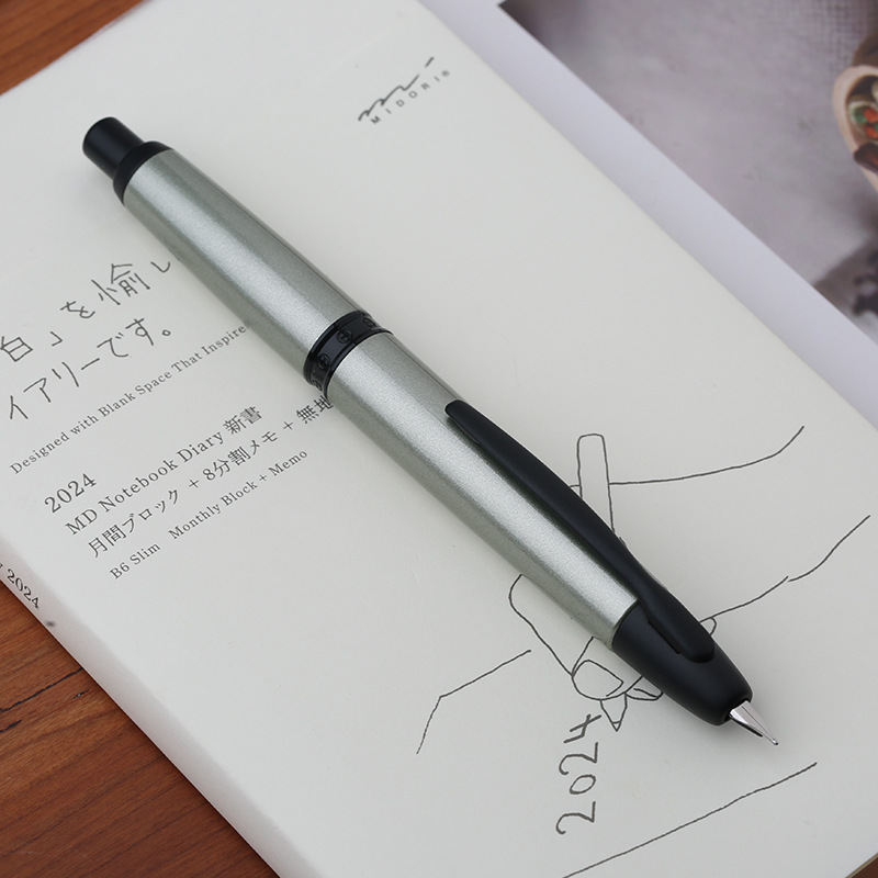 MAJOHN A1 Press Fish Scale Striped Metal Engraving Fountain Pen Retractable WIth Clip/No Clip Ink Pen Office School Writing