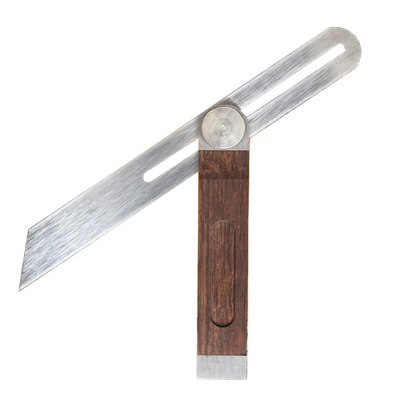 Angle Rulers Gauges Tri Square Sliding T-Bevel With Wooden Handle Level Measuring Tool Wooden Marking Gauge Protractor