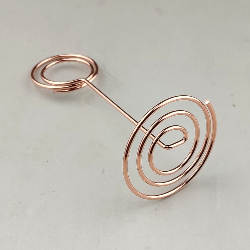 Metal POP Signage Clips Holders Price Paper Card Display Label Small Memo Wire Shaped Winding Type 50pcs