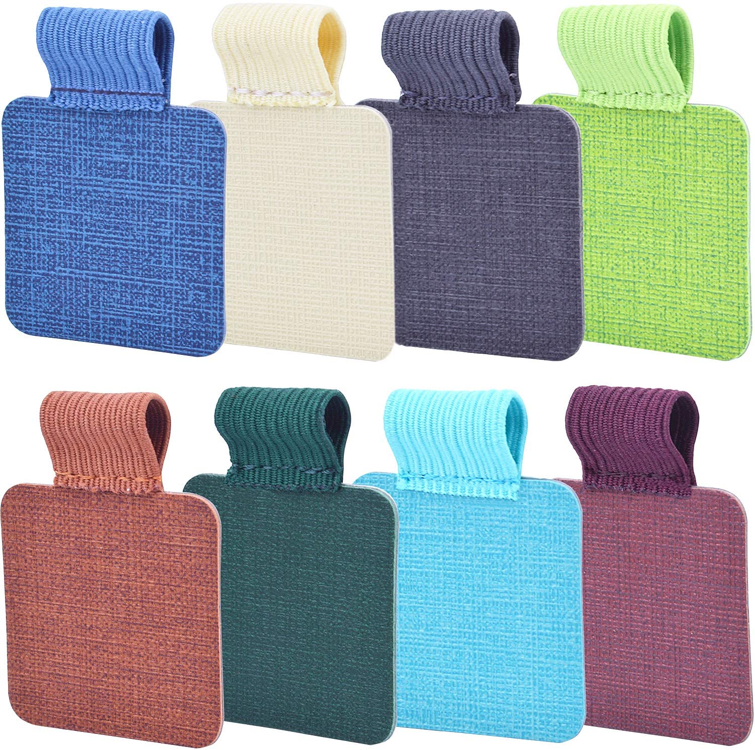 Self-adhesive Leather Pen Holder with Elastic Loop for Notebooks, Journals,Calendars and Planners(8 Colors)