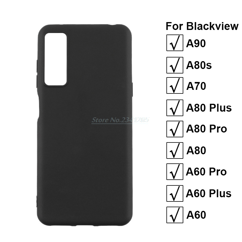 Soft Black TPU Case For Blackview A90 Gel Pudding Coque Silicone Case For Carcasa BlackviewA100 A80s Plus A70 A60 Pro Back Cover