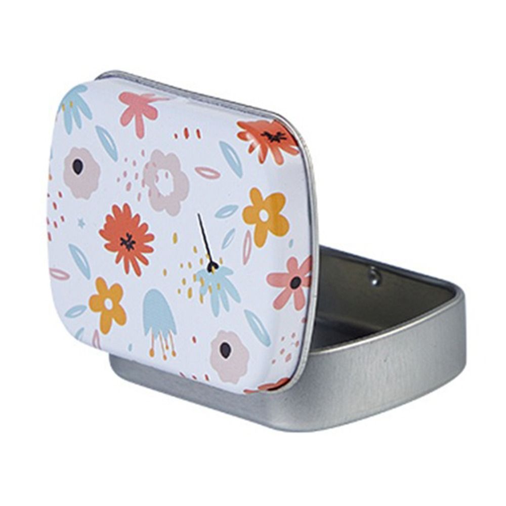 Draagbare Mini Blikken Doos Metaal Met Deksel Ijzer Kan Meerdere Stijlen Opslagcontainer Kit Thuis: Licht Geel